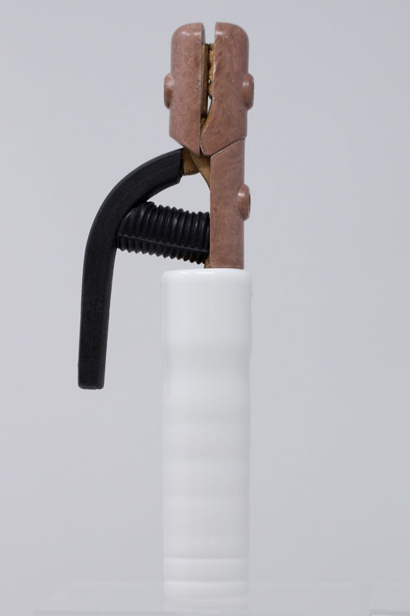 White Acrylic TIG Handle, Stick Handle and Medium Backcap