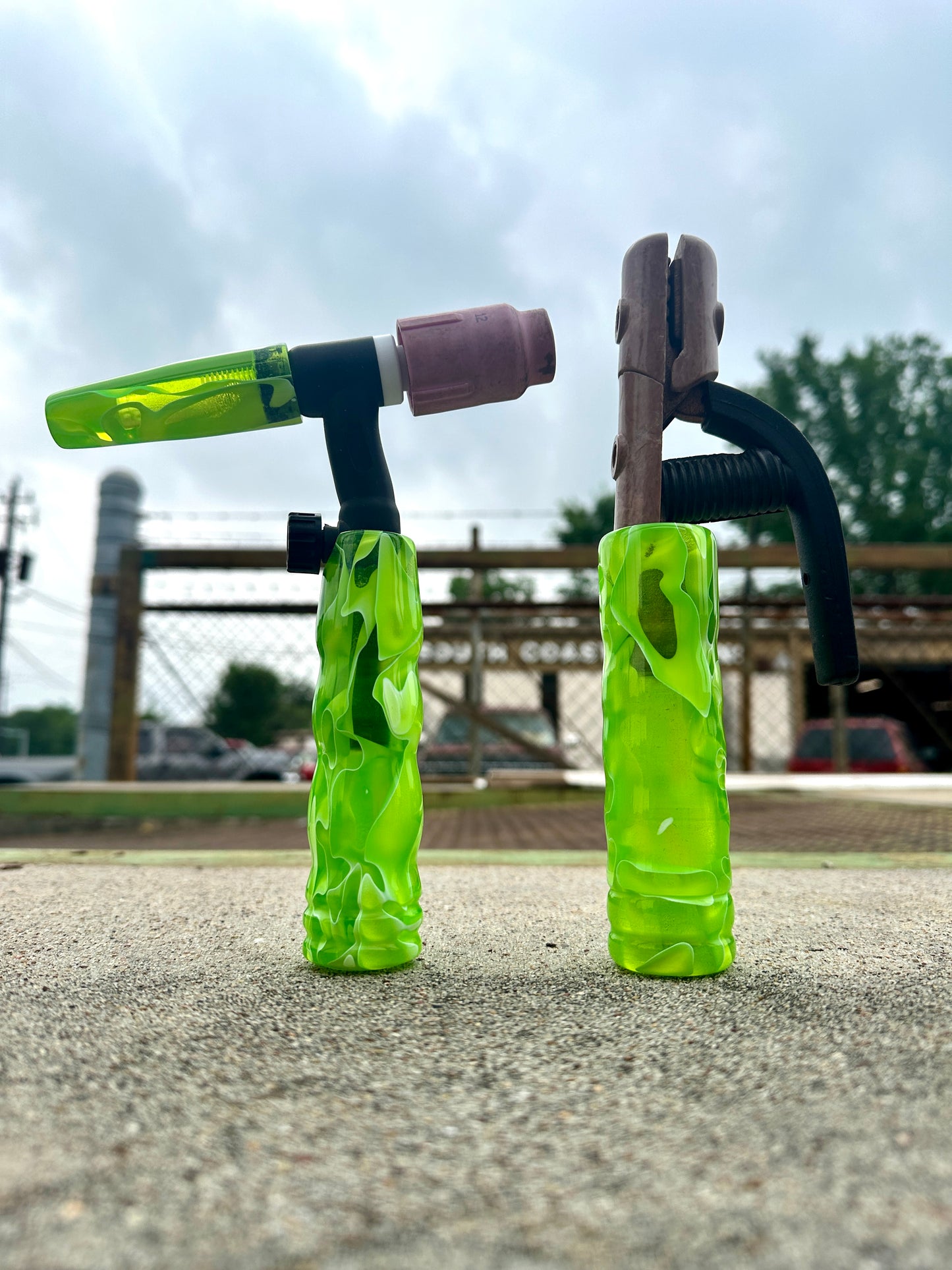 🍋🟩Lime Acrylic TIG Handle, Stick Handle and Medium Backcap🍋🟩