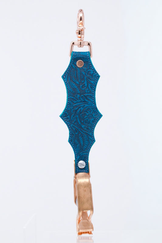 Turquoise Floral Glove Clip