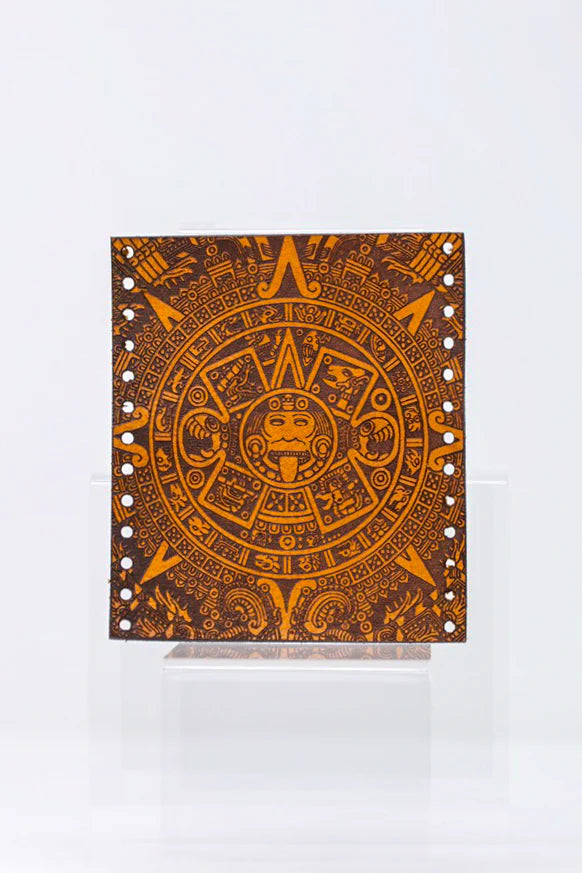 Aztec Calendar Electrode Holder Leather Handle