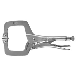IRWIN WISE-GRIP LOCKING C-CLAMPS WITH SWIVEL PADS, JAW OPENS TO 2-1/8 IN, 6 IN LONG