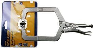 LOCKING C-CLAMPS WITH SWIVEL PADS, JAW OPENS TO 3 7/8 IN, 11 IN LONG