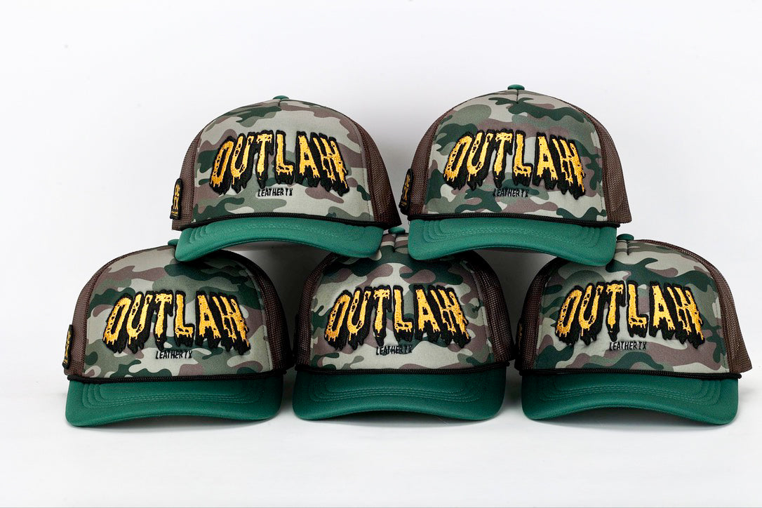 Outlaw Leather TX - Slime Trucker Hat