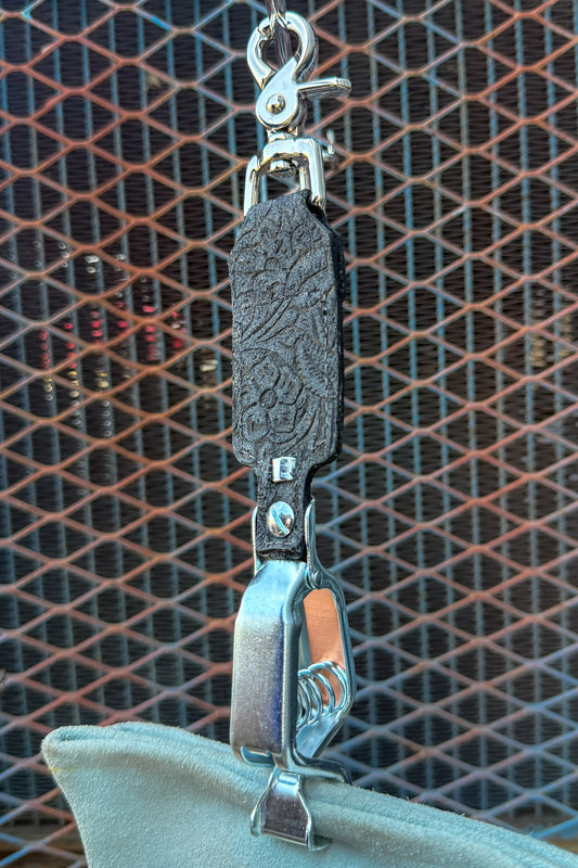 Black Floral Glove Clip
