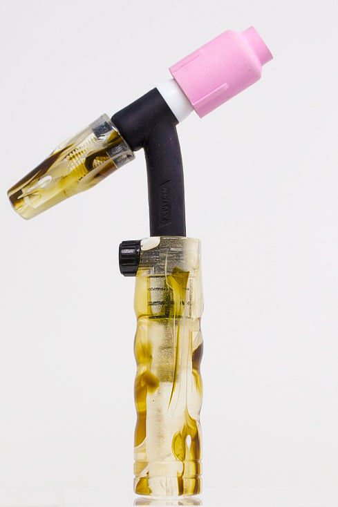 Creamy Coffee Acrylic TIG Handle, Stick Handle and Medium Backcap