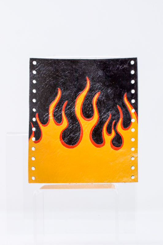 Lava Flame Weaved Leather Handle