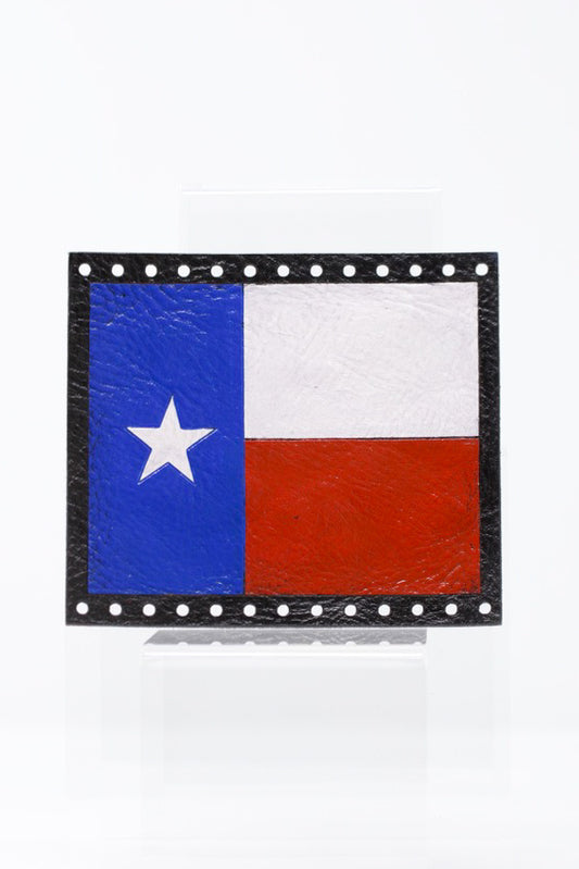 Texas Flag Weaved Leather Handle