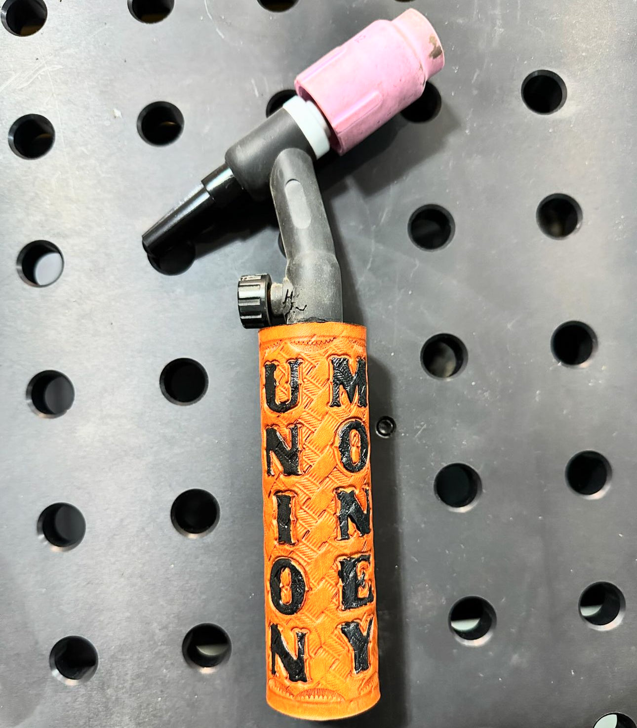 Basket Weaved Leather Handle with Custom Name