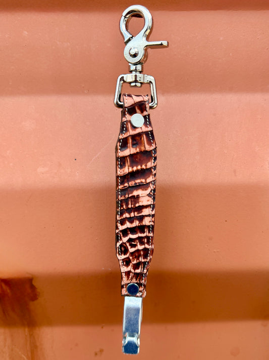 Caiman Alligator Glove Clip - Rustic
