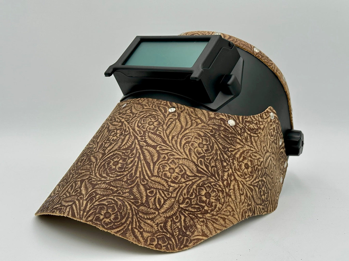 OUTLAW LEATHER - WELDING HOOD - SADDLE FLORAL