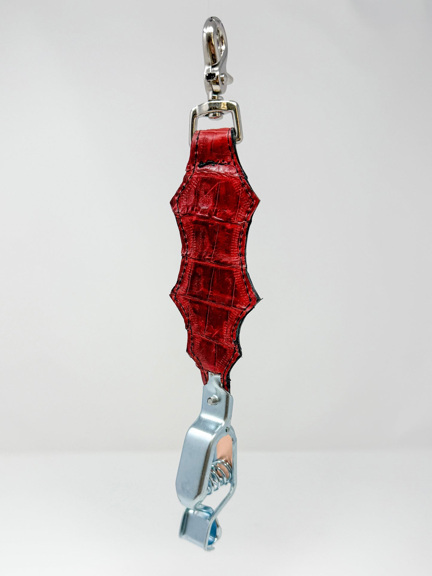 Black Cherry Caiman Alligator Glove Clip