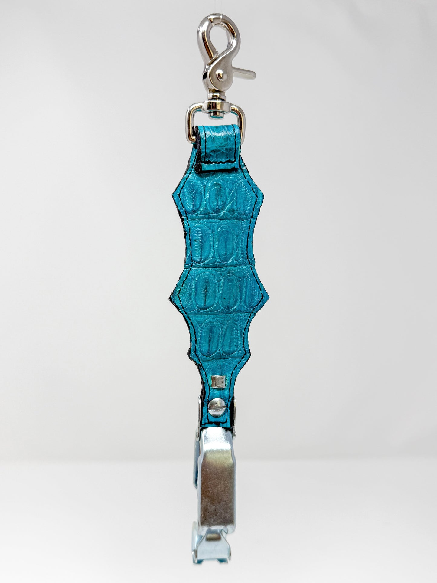 Turquoise Caiman Alligator Glove Clip
