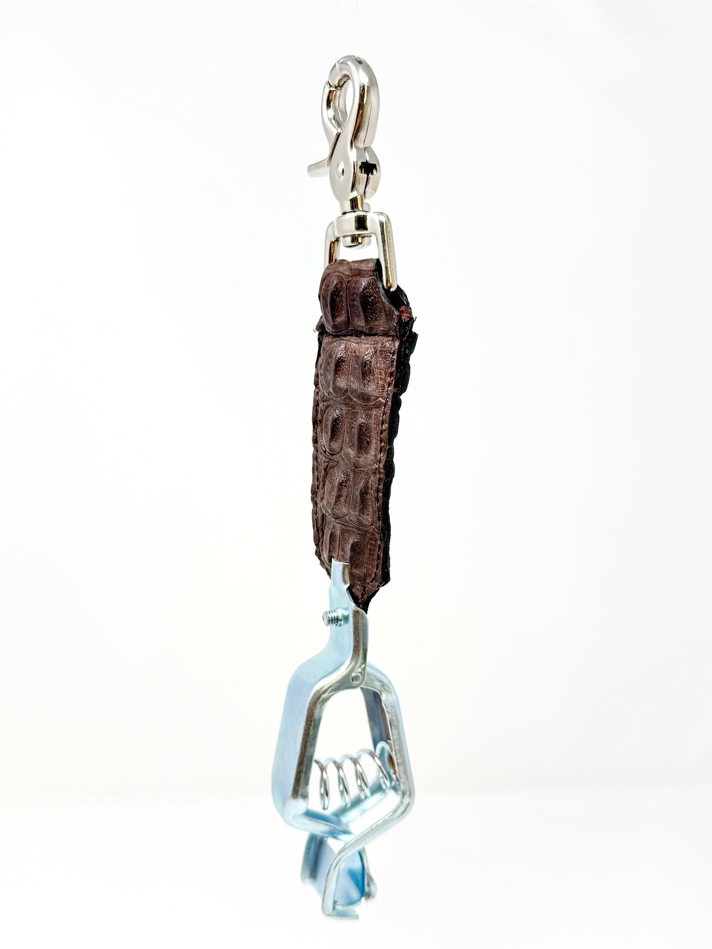 Chocolate Caiman Alligator Glove Clip