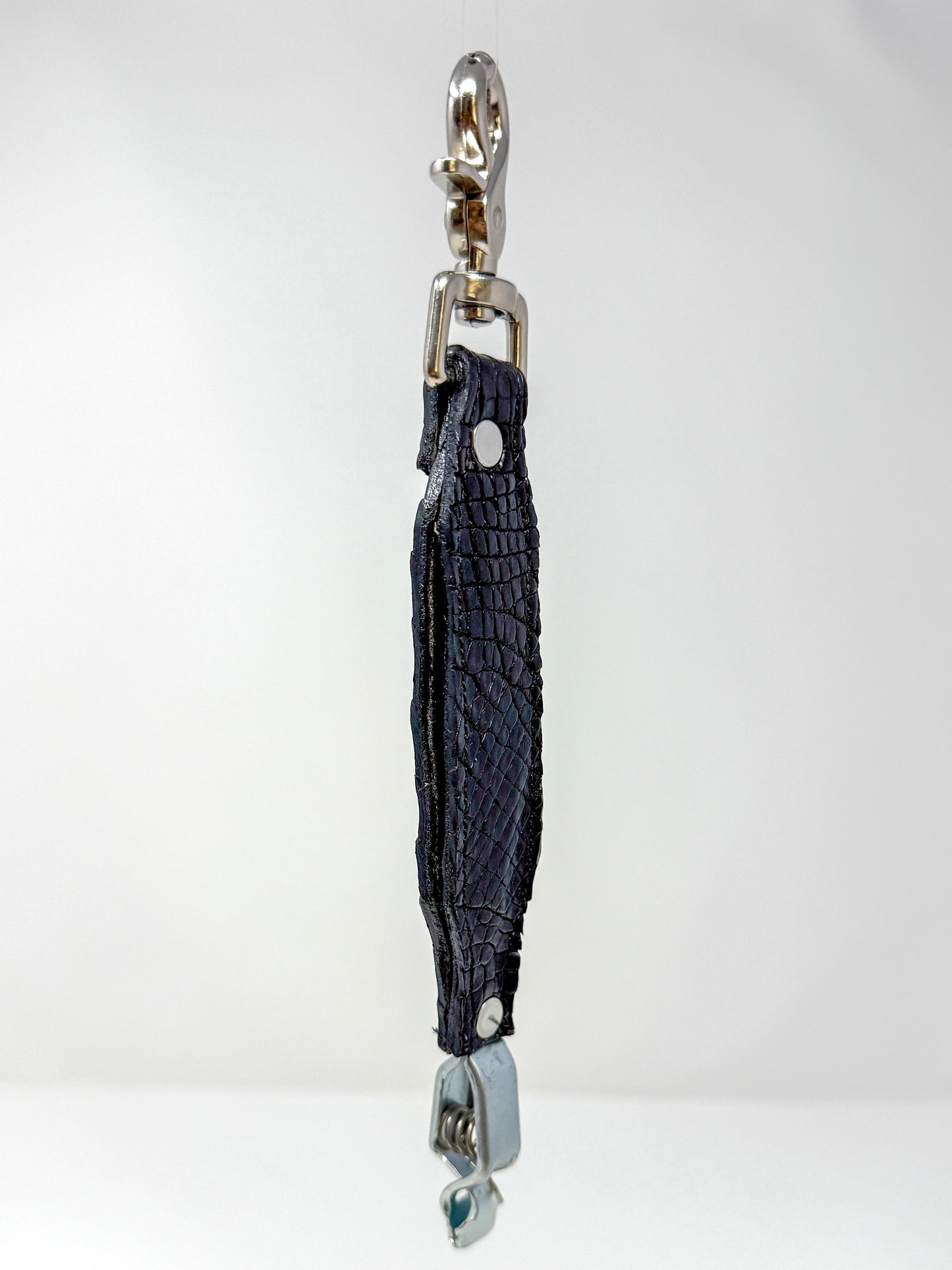 Black Caiman Alligator Glove Clip