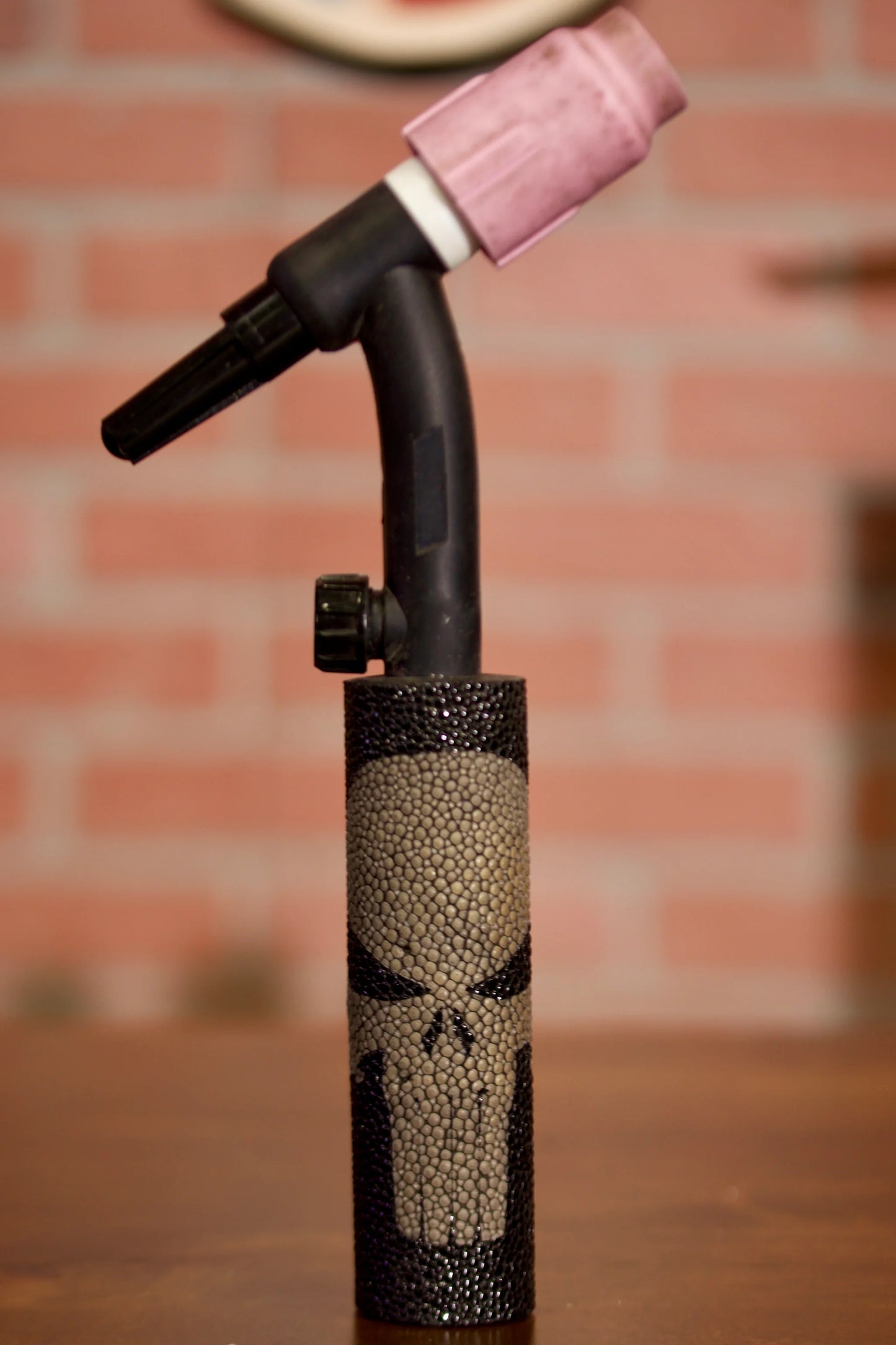 Stingray Punisher Skull Electrode Holder Leather Handle