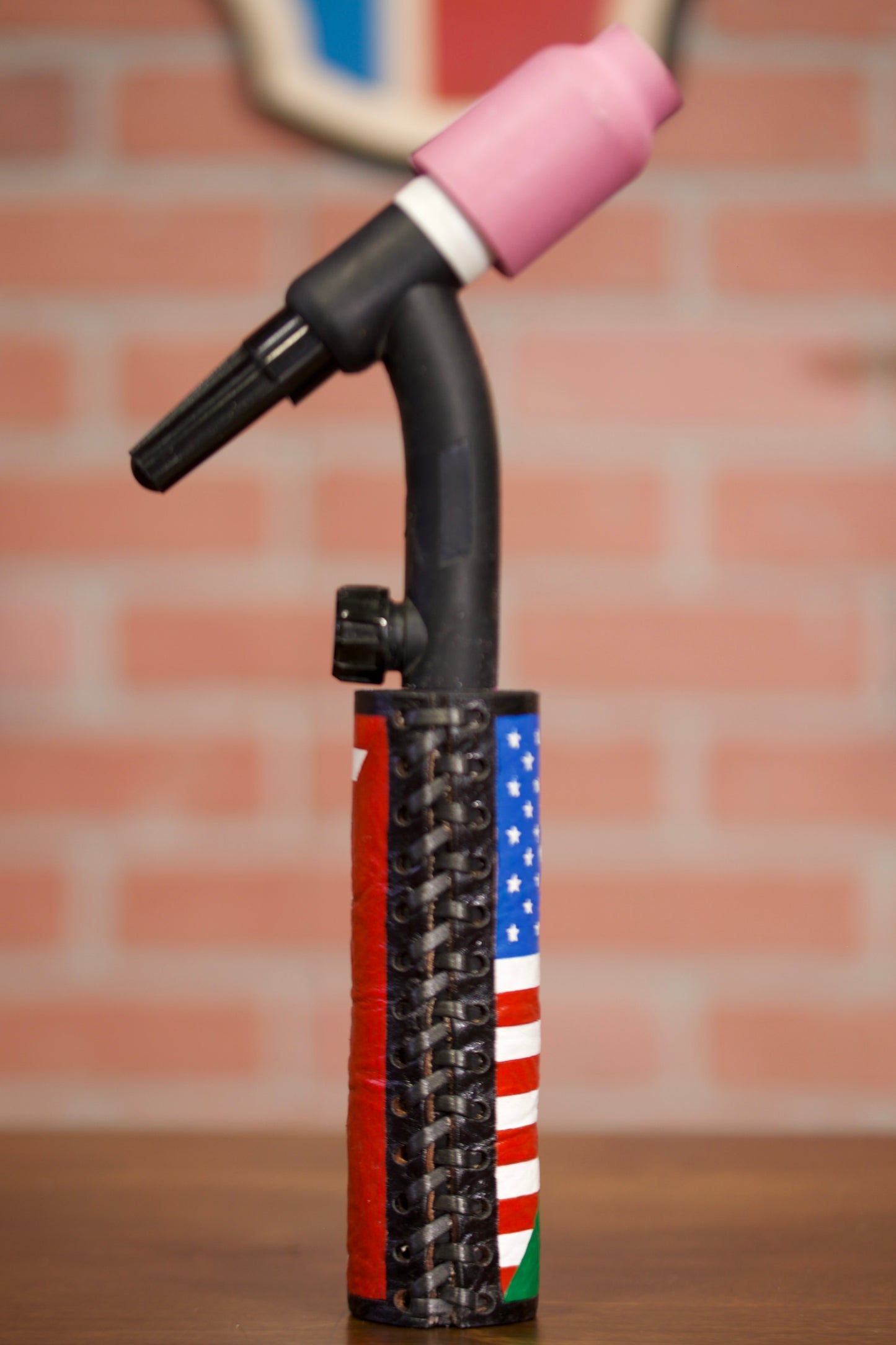 USA/Mexico Flag Weaved Leather Handle