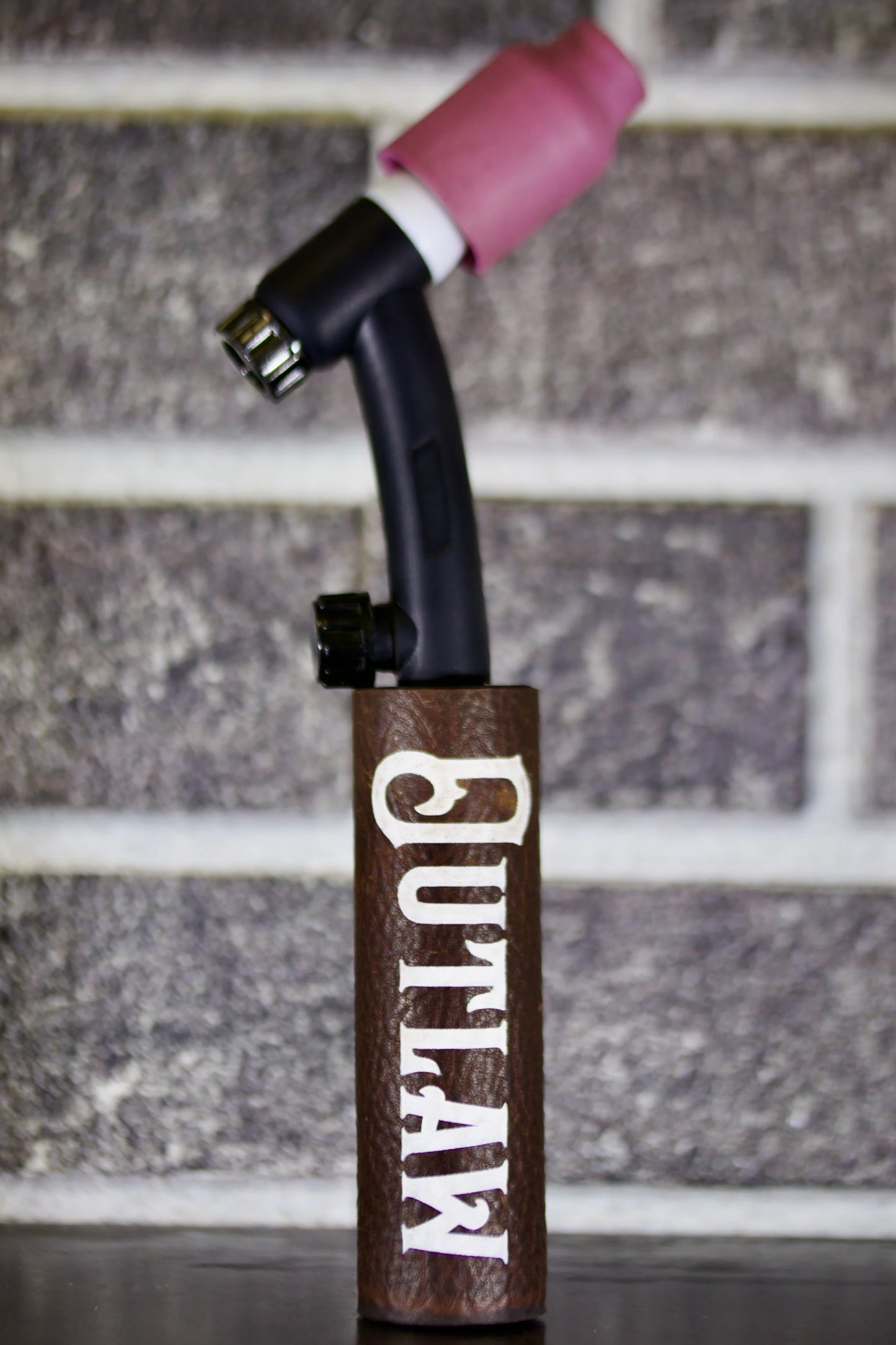 Cowhide Electrode Holder Leather Handle - Custom Name