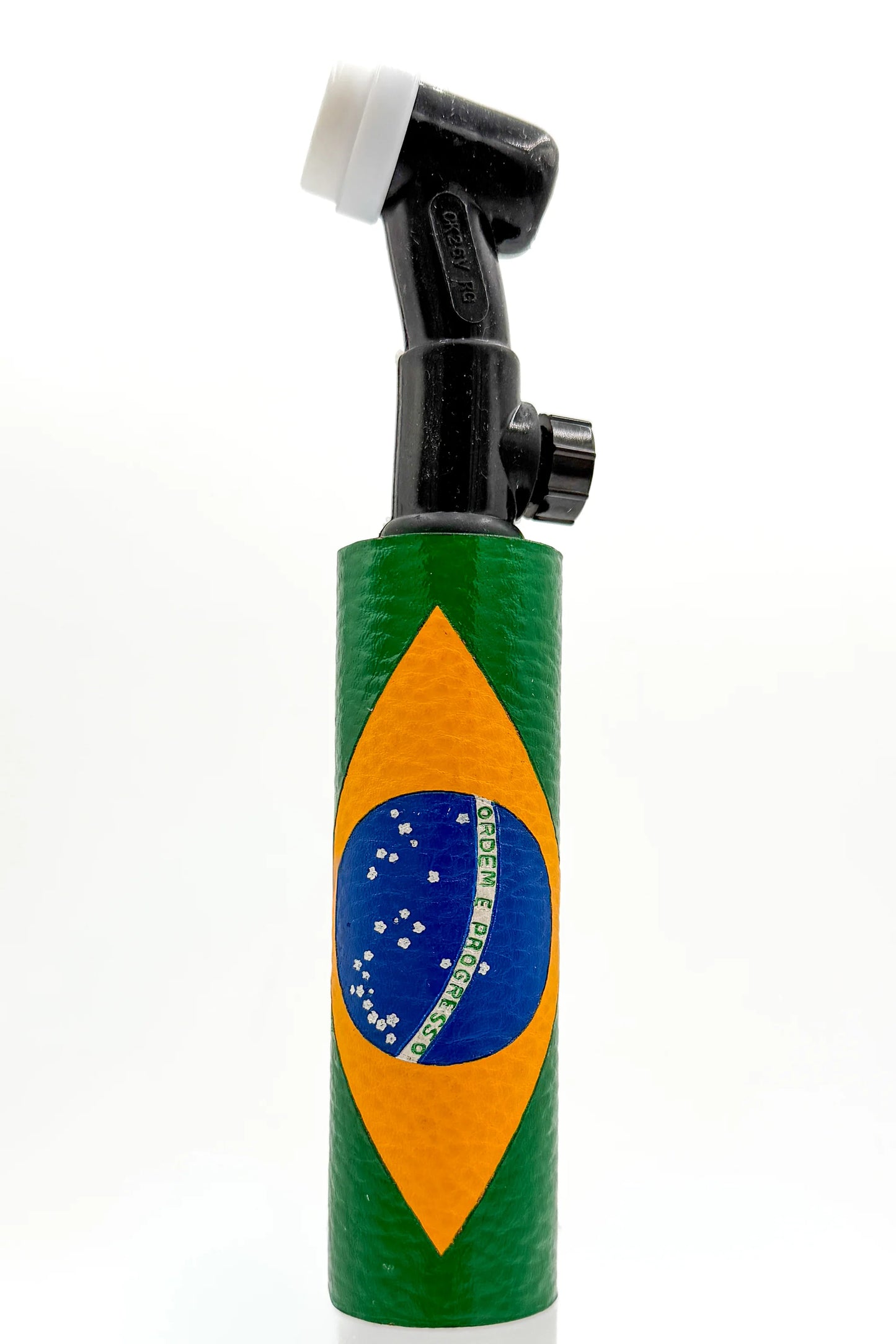 Brazil Flag Electrode Holder Leather Handle