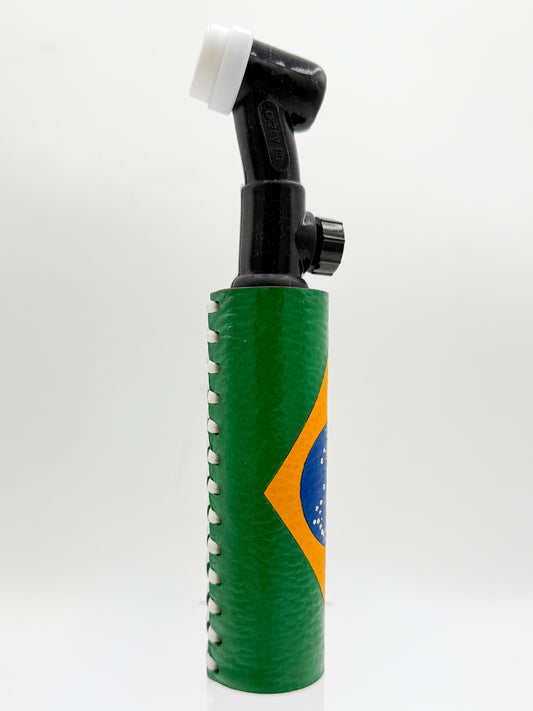 Brazil Flag Weaved Leather Handle