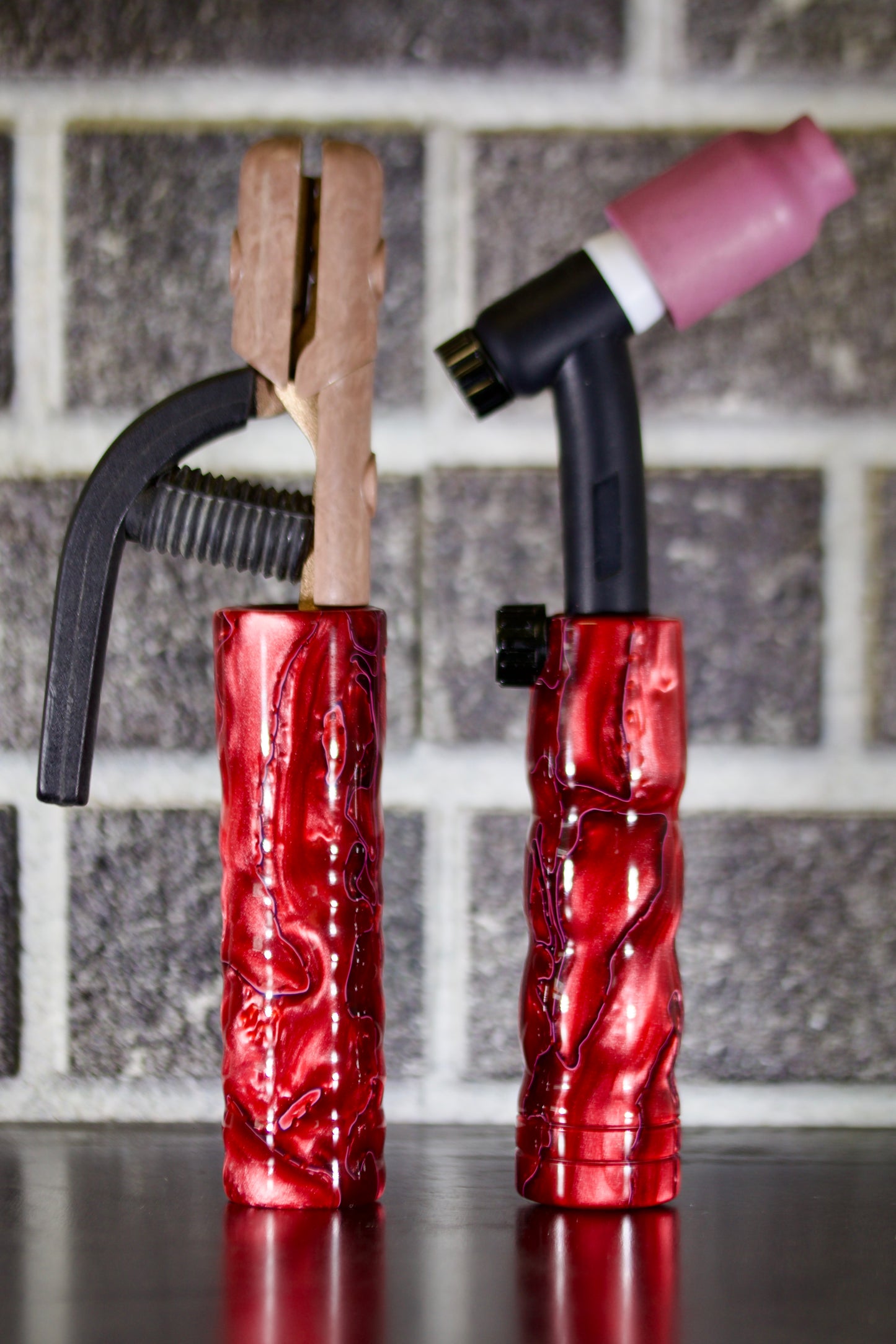 Lava Flows Acrylic Handle