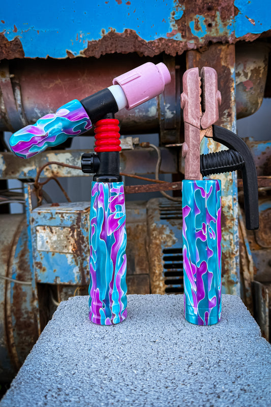 Cotton Candy Acrylic TIG Handle, Stick Handle and Medium Backcap