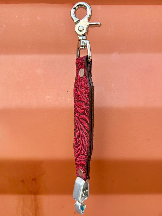 Red Floral Glove Clip