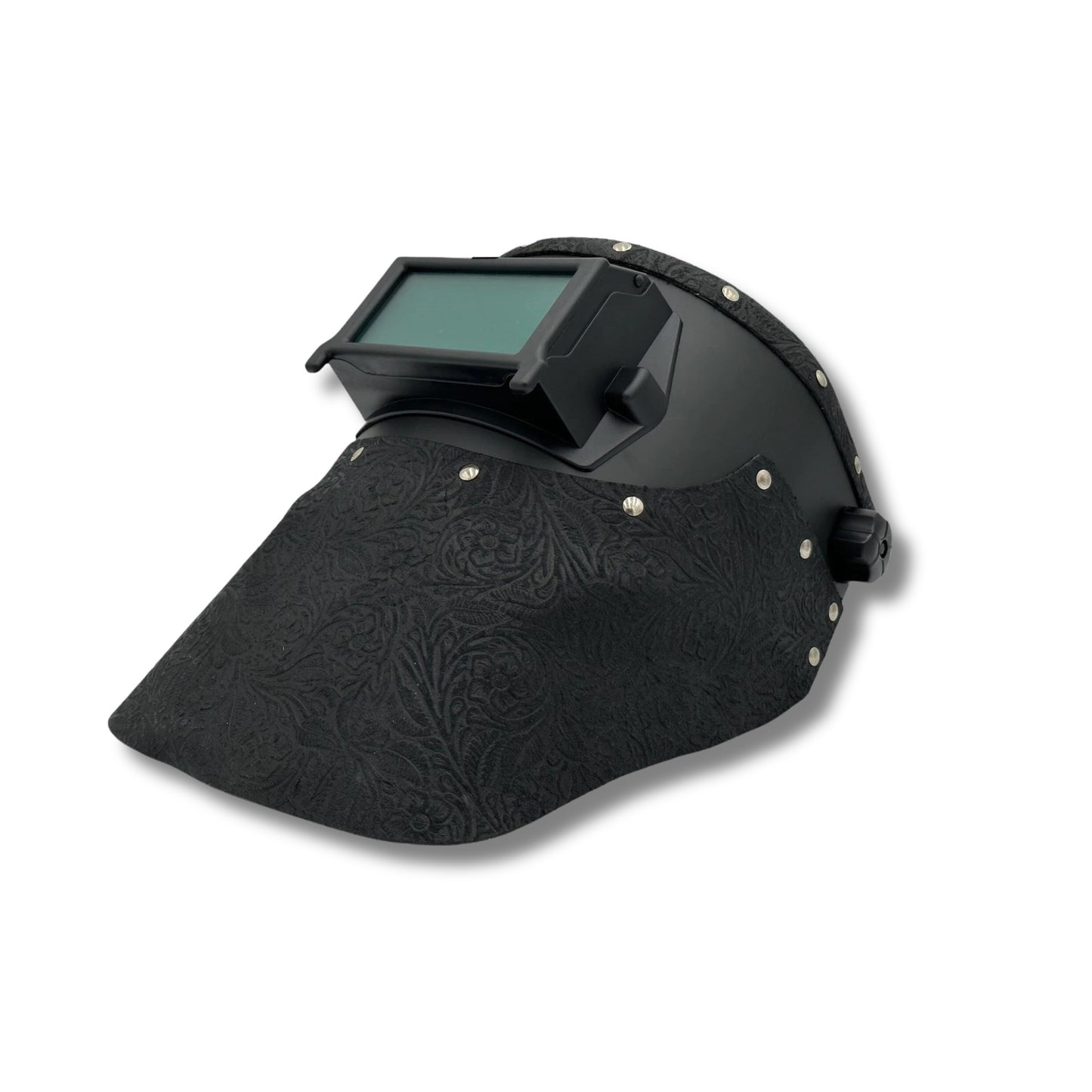 OUTLAW LEATHER - WELDING HOOD - BLACK FLORAL
