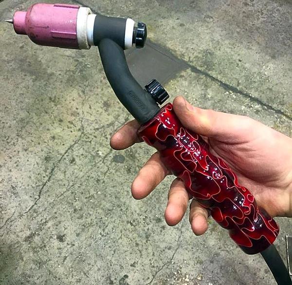 Lava Flows Acrylic Handle