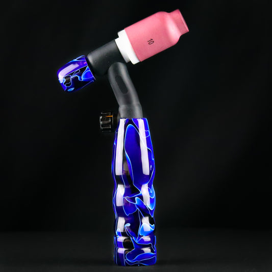 Sapphire Blue Acrylic TIG Handle and 3/4" backcap