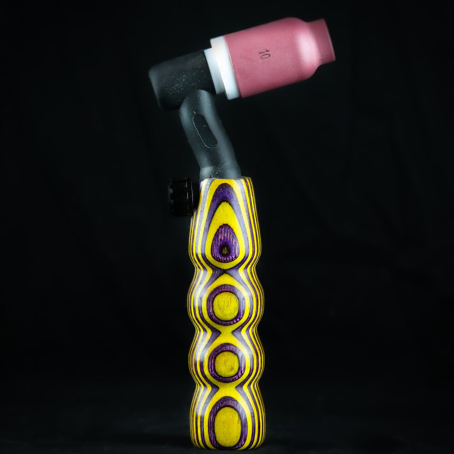 Purple & Yellow Wood Handle