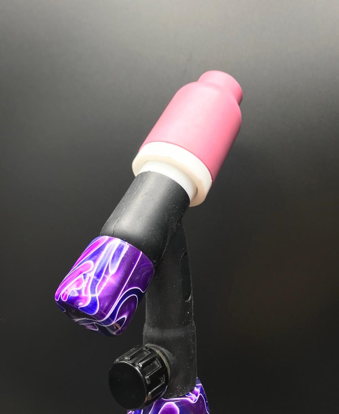 Blue Purple Swirl Acrylic TIG Handle and Short Backcap