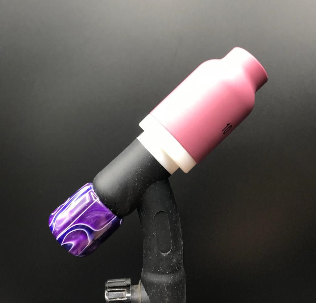 Blue Purple Swirl Acrylic TIG Handle and 3/4" backcap