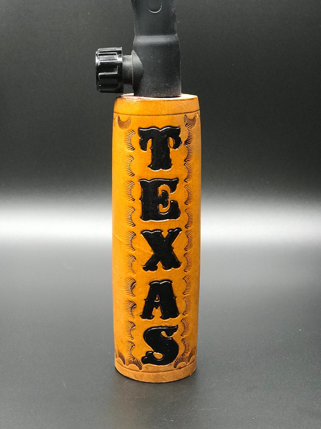 Basket Weaved Leather Handle with Custom Name