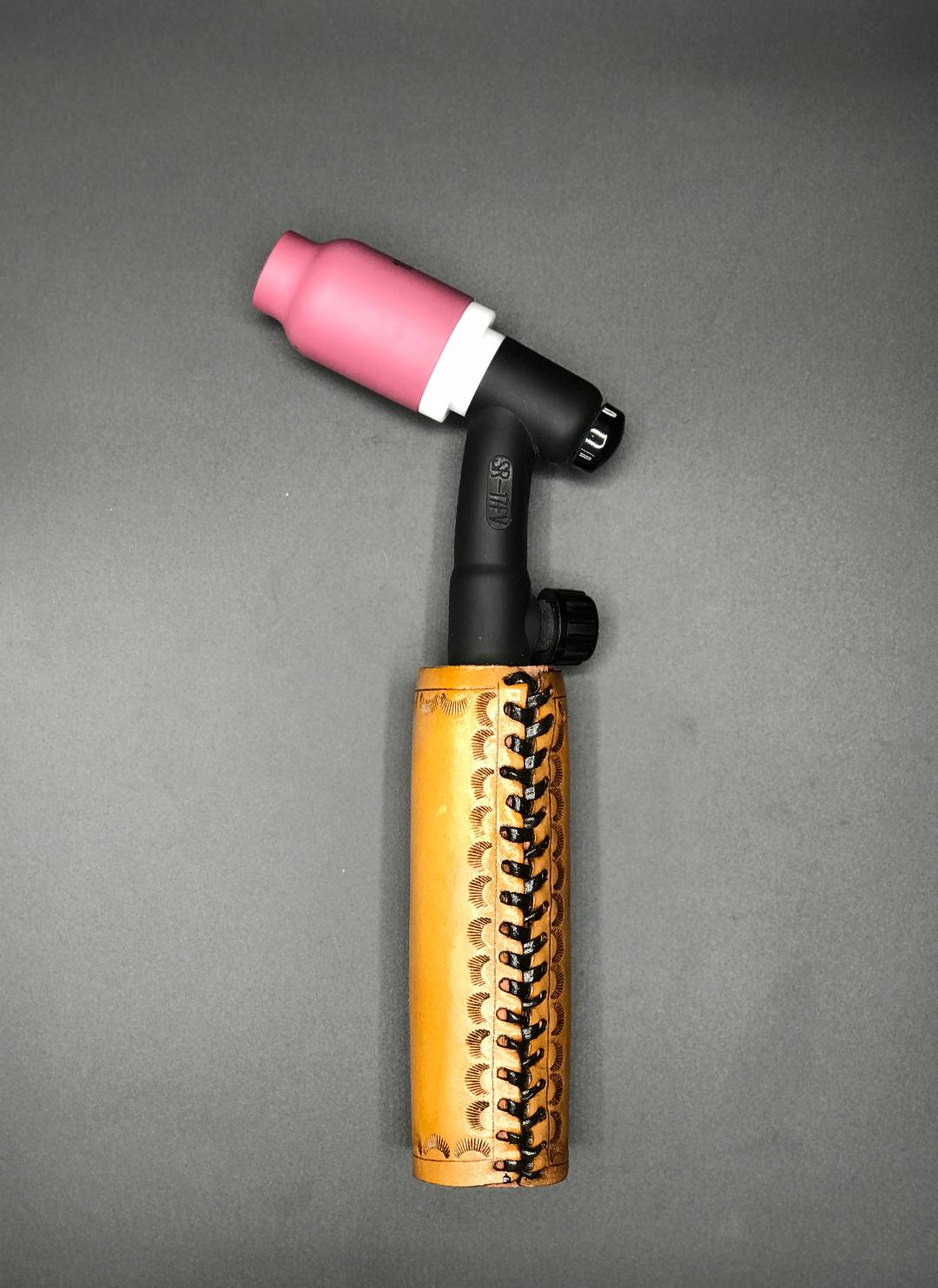 Basket Weaved Leather Handle with Custom Name