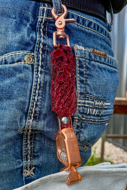 Black Cherry Pirarucu Glove Clip