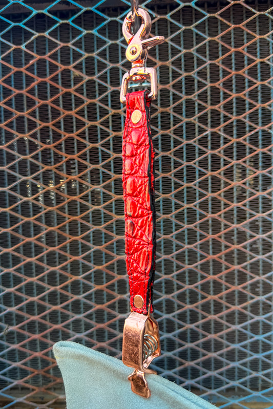 Crimson Caiman Alligator Glove Clip