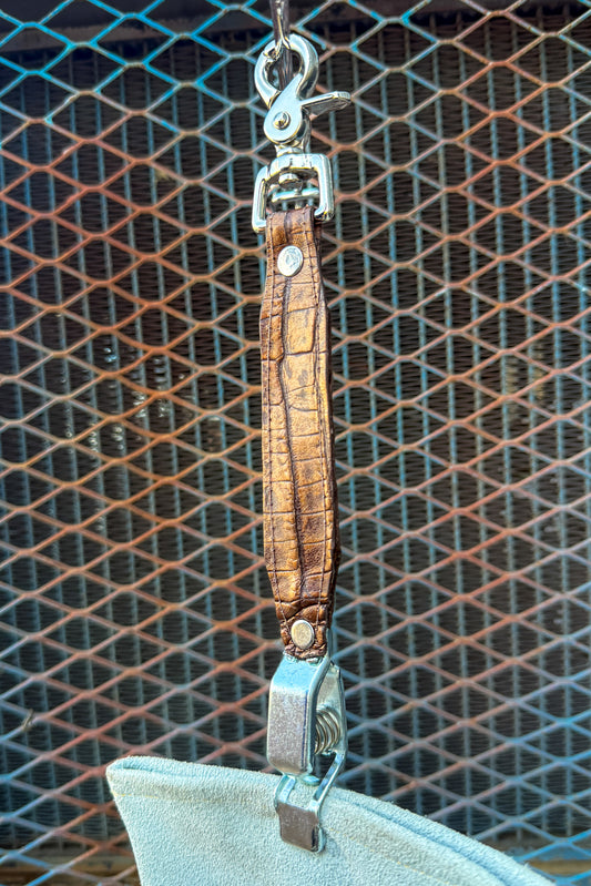 Golden Bourbon Caiman Alligator Glove Clip