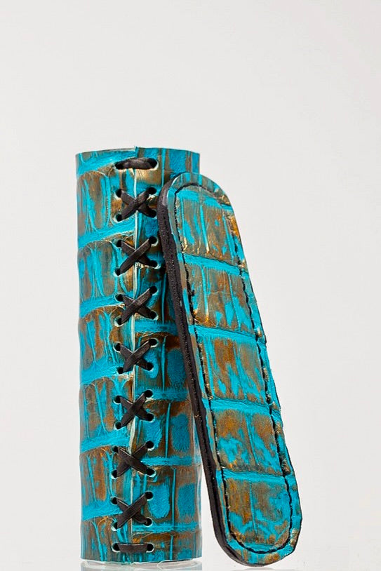 Gold-Turquoise Caiman Alligator Stinger V Set