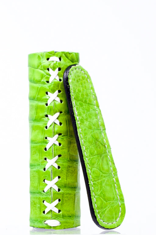 Lime Caiman Alligator Stinger V Wrap + Insulator Sleeve