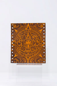 Aztec Calendar Weaved Leather Handle