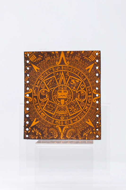 Aztec Calendar Electrode Holder Leather Handle