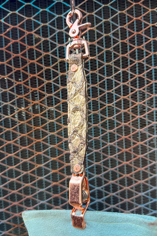 Antique Gold Pirarucu Glove Clip