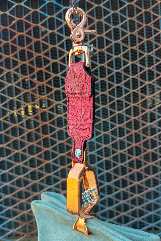 Red Floral Glove Clip