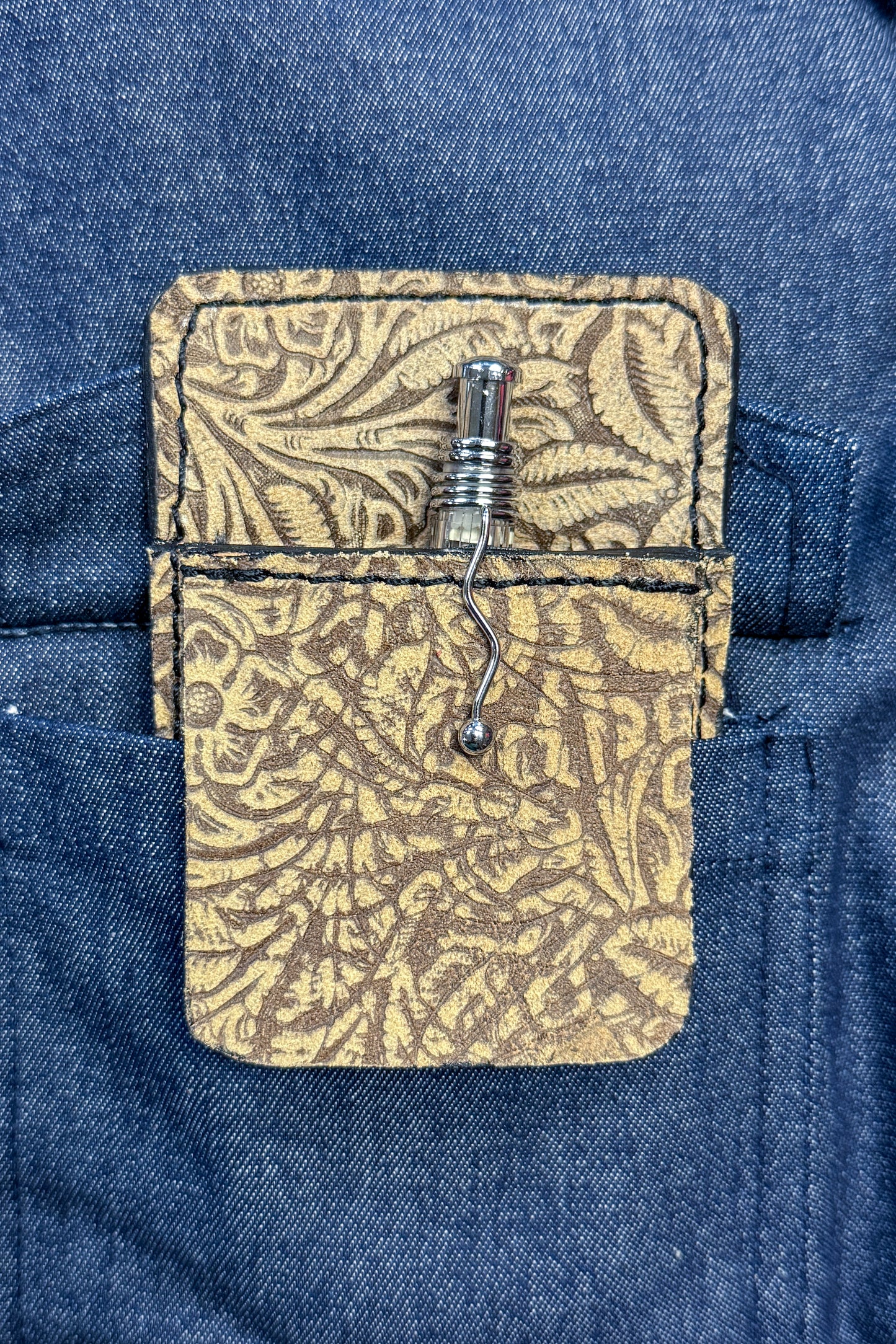 Floral Leather - Tan