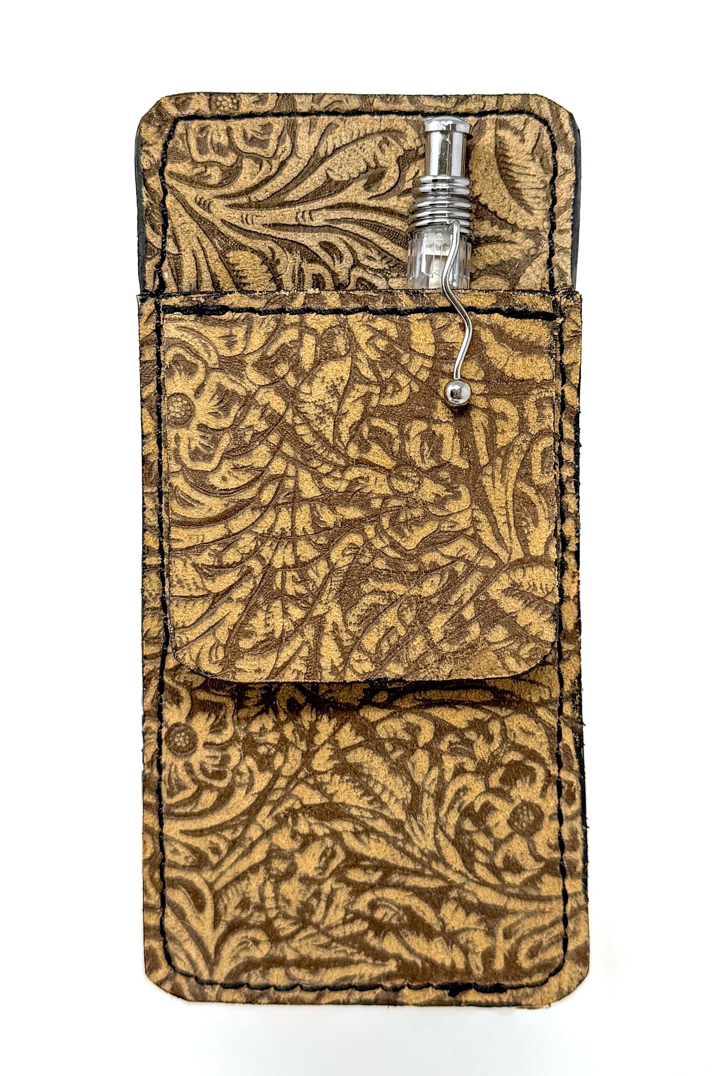 Floral Leather - Tan