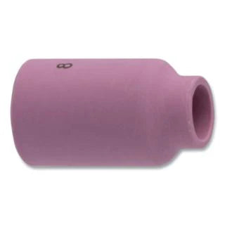 ALUMINA NOZZLE TIG CUP, 1/2 IN, SIZE 8, FOR TORCH 17, 18, 26, GAS LENS, 1-5/8 IN