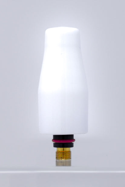 White Acrylic TIG Handle and Medium Backcap