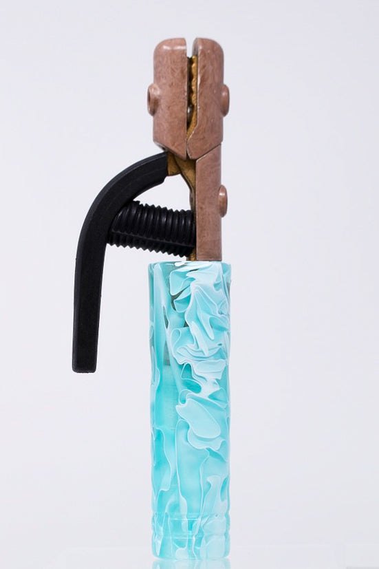 Cool Mint Swirl Acrylic TIG Handle, Stick Handle and Medium Backcap