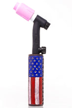 USA Flag Weaved Leather Handle - Hand Tooled