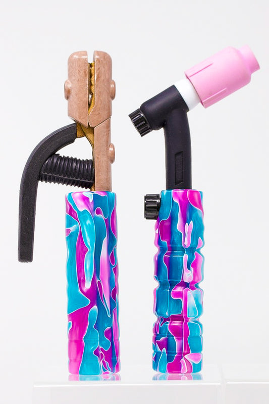 Cotton Candy Acrylic TIG Handle, Stick Handle and Medium Backcap